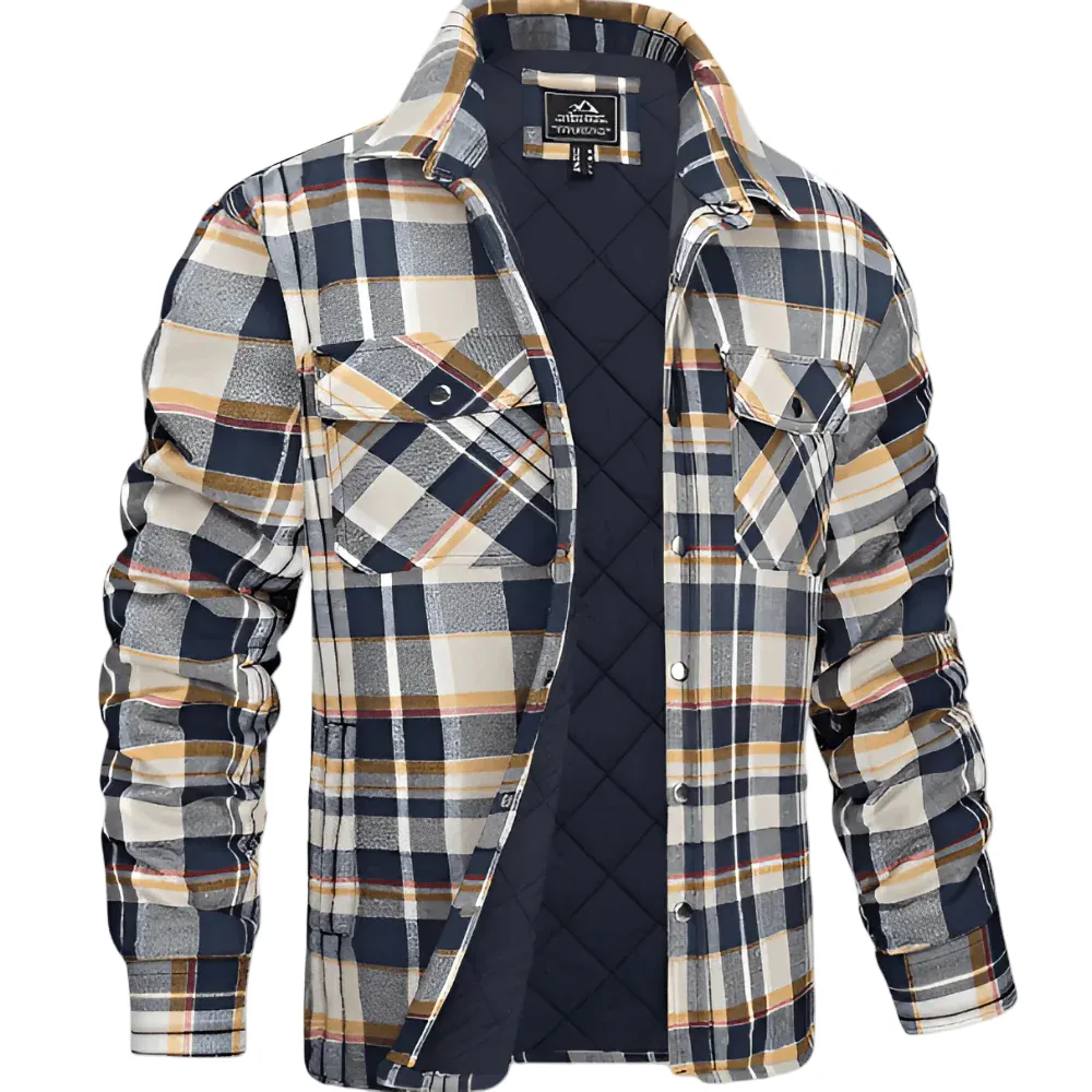 Men - Jacket - Quilted Plaid - Warm & Stylish