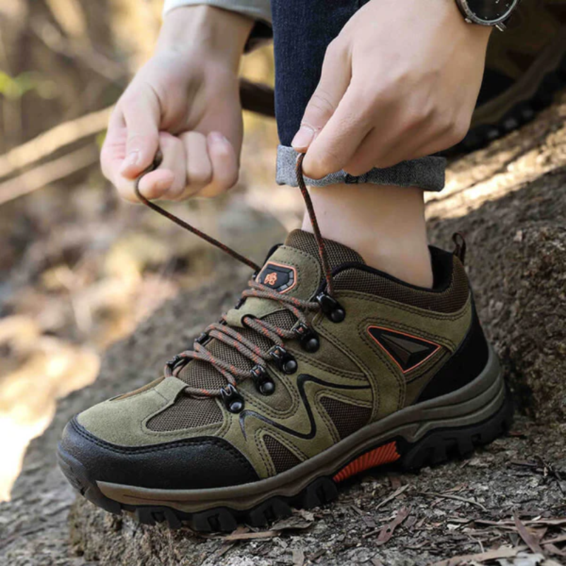 Men's - Lace-Up Hiking Shoes - Durable & Comfortable
