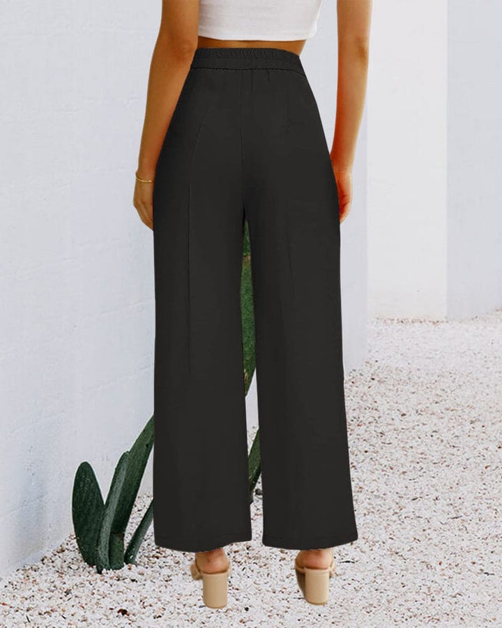 High-waisted trousers