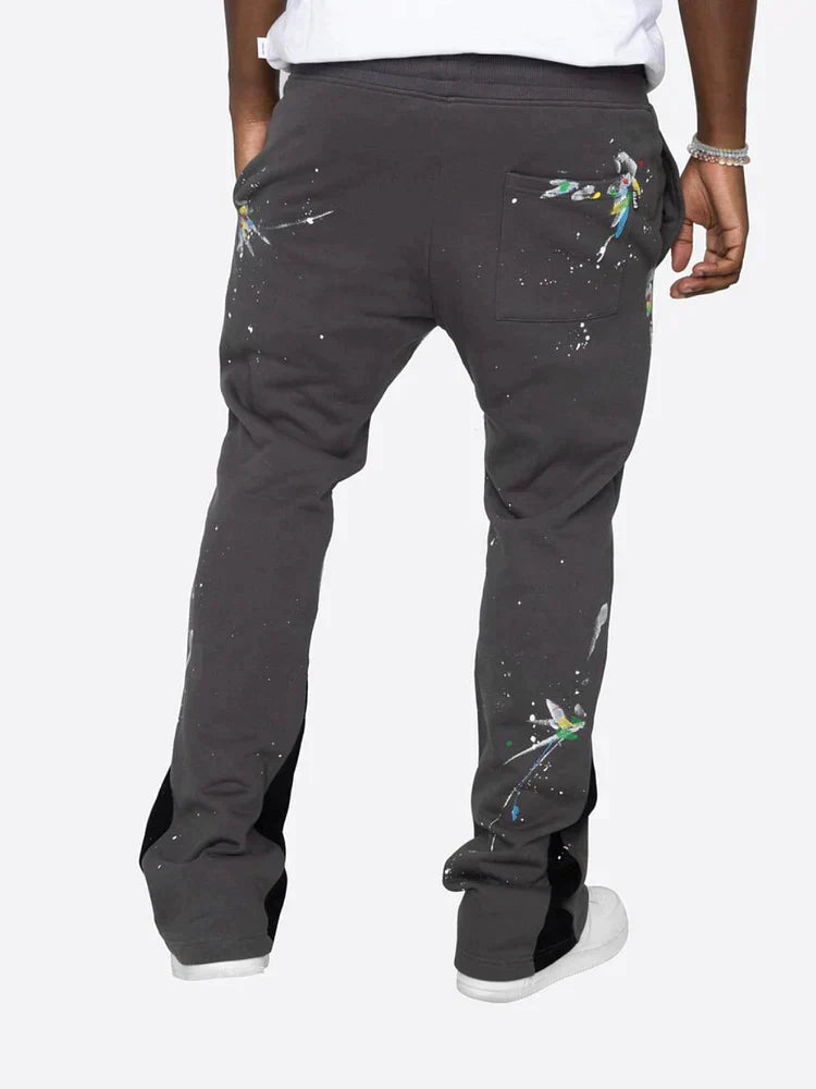 Colour splash flare sweatpants for relaxed days