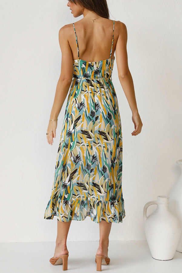 High quality colourful midi dress