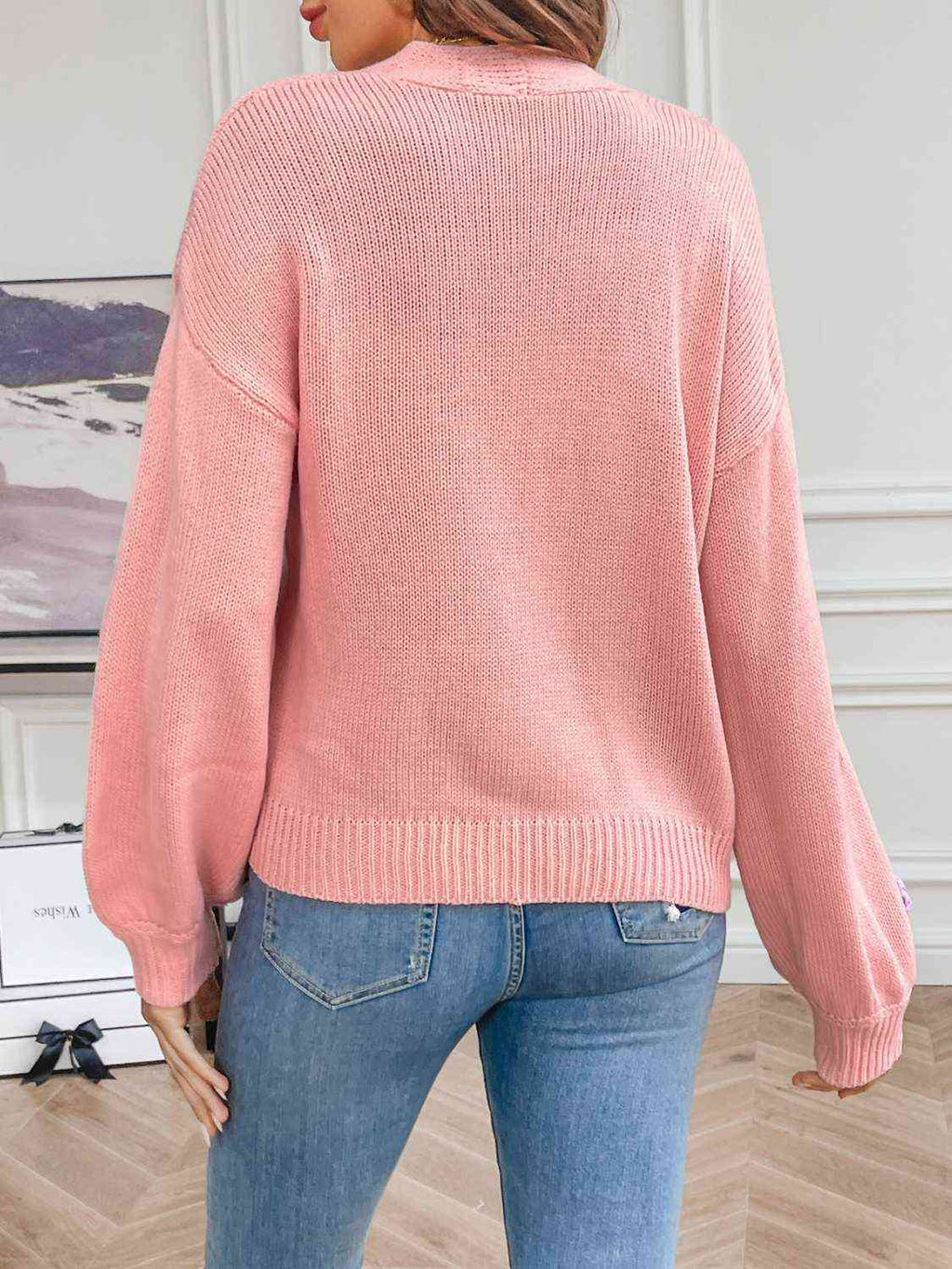 Women's - Floral Long Sleeve Open Front Cardigan - Lightweight & Stylish - Perfect Layering Piece