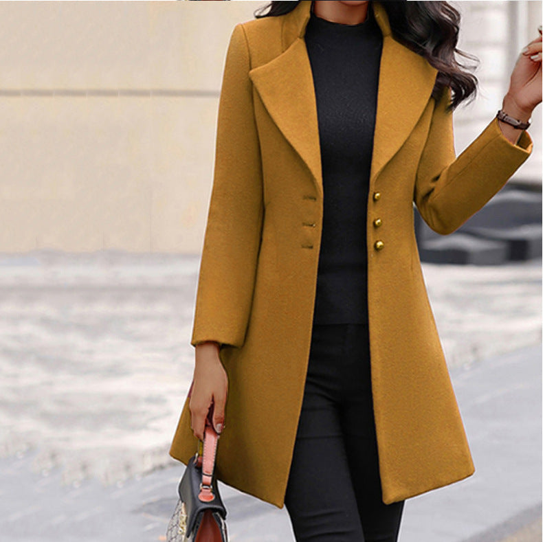 Women's - Stylish Prestige Coat - Wool - Elegant Design