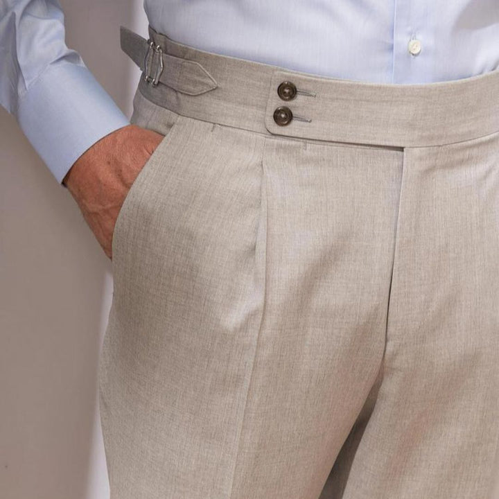 Beige Linen Trousers