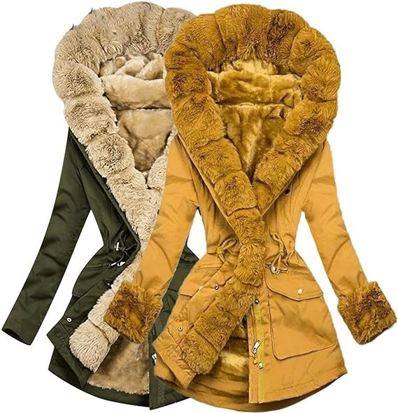 The warm fashion jacket with a cosy plush lining