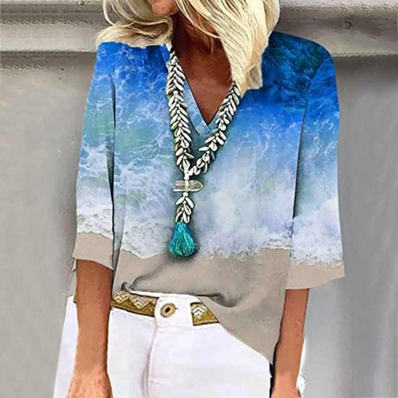 Women's - Lightweight Blouse - Comfortable Fabric - Stylish Everyday Wear - Perfect for Any Occasion