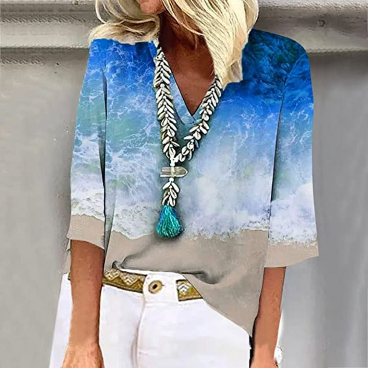 Women's - Lightweight Blouse - Comfortable Fabric - Stylish Everyday Wear - Perfect for Any Occasion