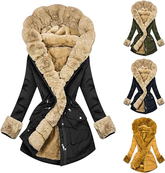 The warm fashion jacket with a cosy plush lining