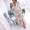 Elegant long-sleeved bohemian dress