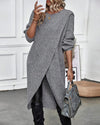 Knitted long coat dress