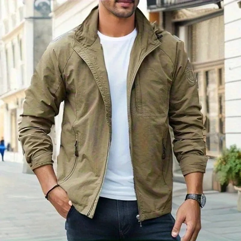 Men's - Summer Jacket - Lightweight Fabric - Waterproof & Breathable - Cargo Style for Ultimate Comfort