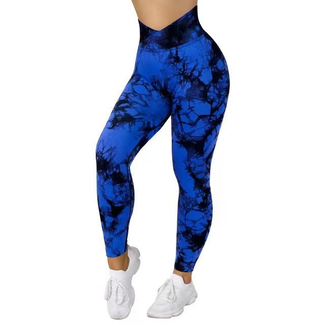 Durable Seamless Tie Dye Leggings Women's Yoga Pants