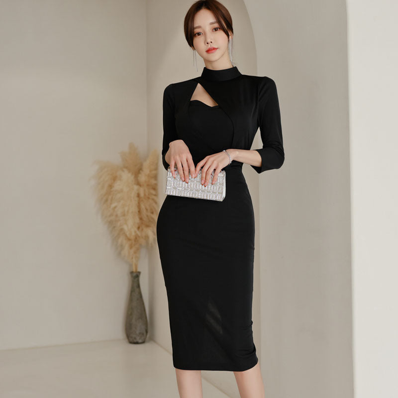 Elegant and thin bag hip dress