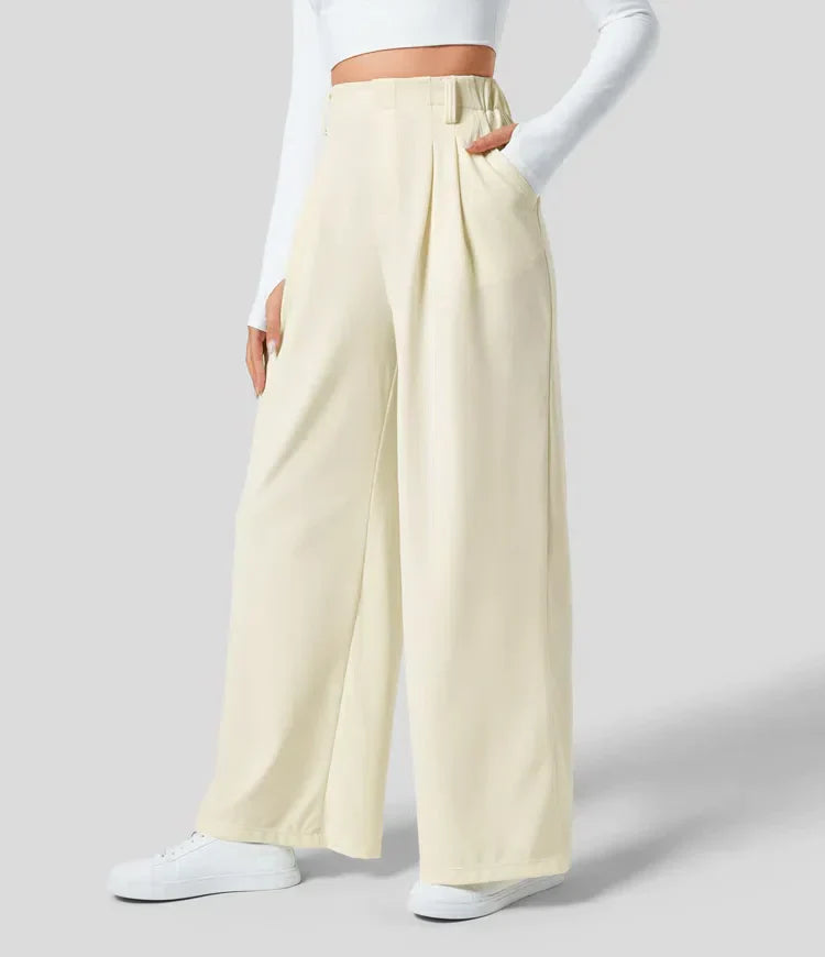 Classic high-waisted trousers for women