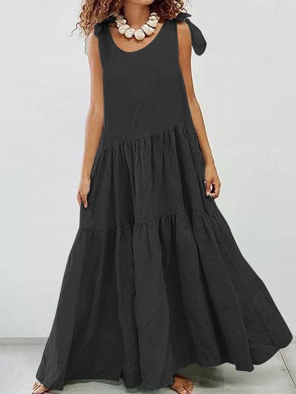 Sleeveless loose maxi dress