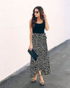 Leopard pattern longer loose skirt