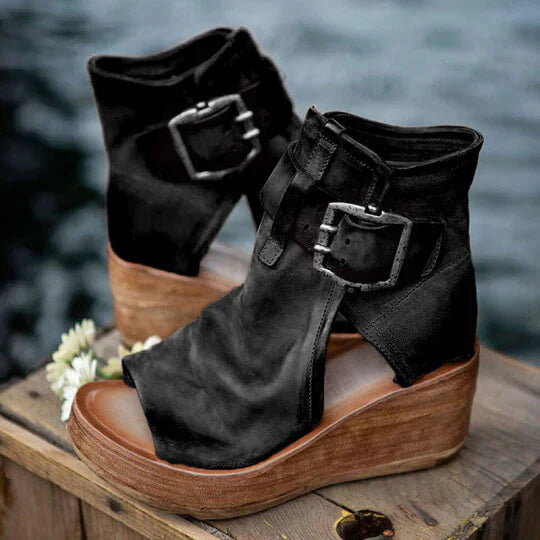 Boho wedge sandals for women