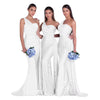 Polished mermaid one-shoulder elegant wedding dress