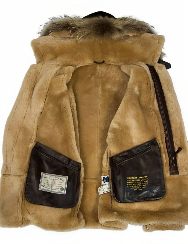 Warm sheepskin jacket