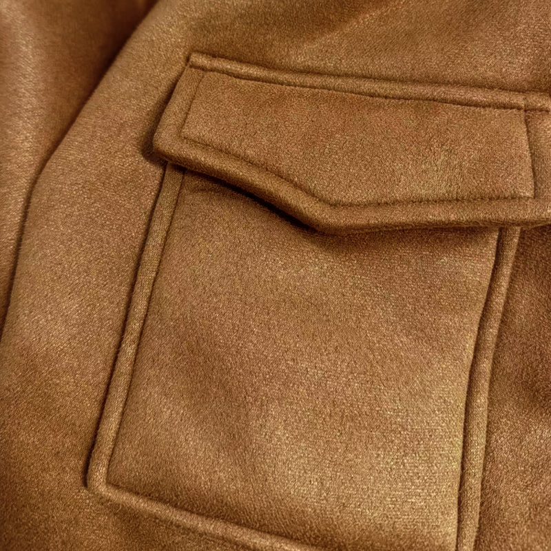 Men's - Thick Jacket - Lambswool - Multi-Pocket - Warm Winter Comfort & Style