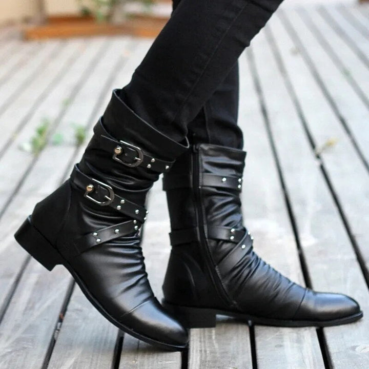 Men's - Vintage Leather Boots - Premium Quality - Stylish Footwear for Every Occasion