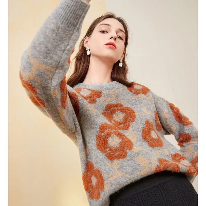 Jumper with floral pattern