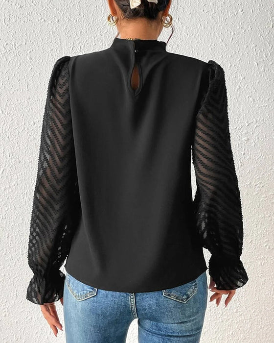 Long-sleeved top in coastal style