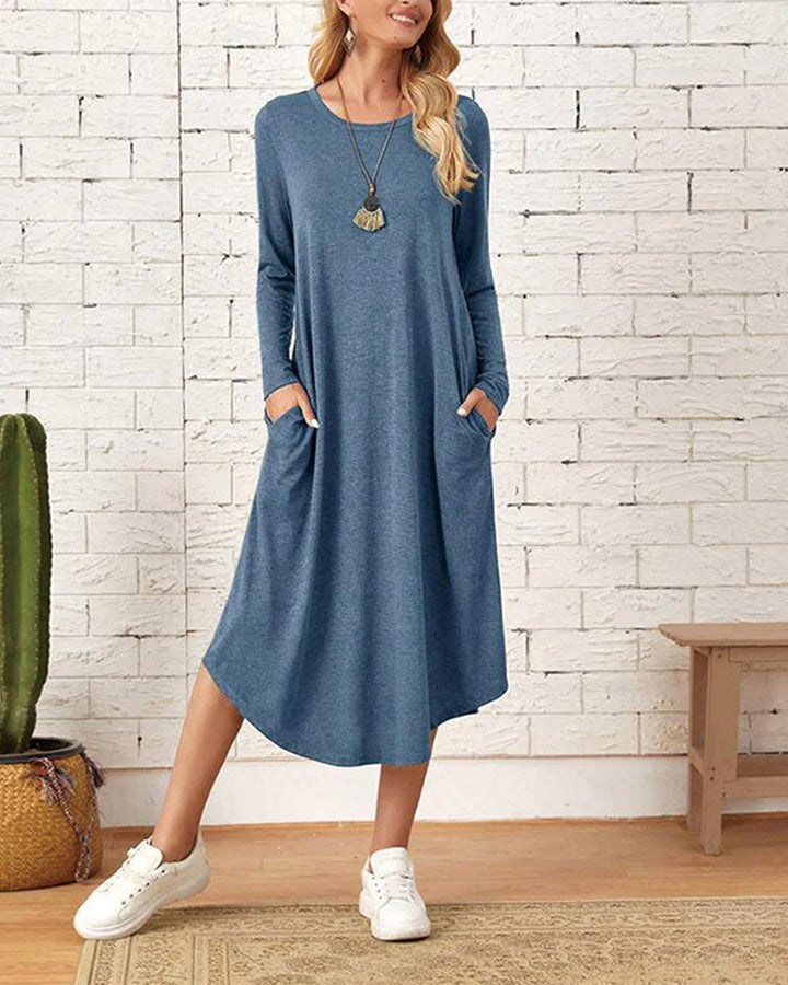 Long-sleeved loose dress