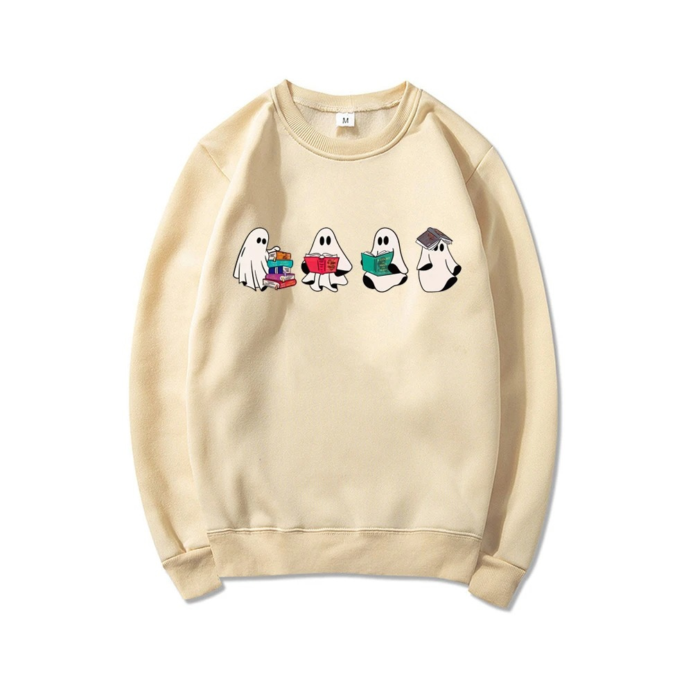 Cute graphic jumper with ghost motif for casual style