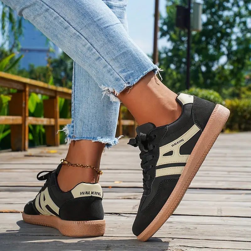 Women's - Comfortable Sneakers - Breathable Fabric - Stylish and Supportive Shoes