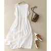 Summer Dress With Fine Pleats and Waistband