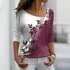 Flowered shirt in contrasting colour