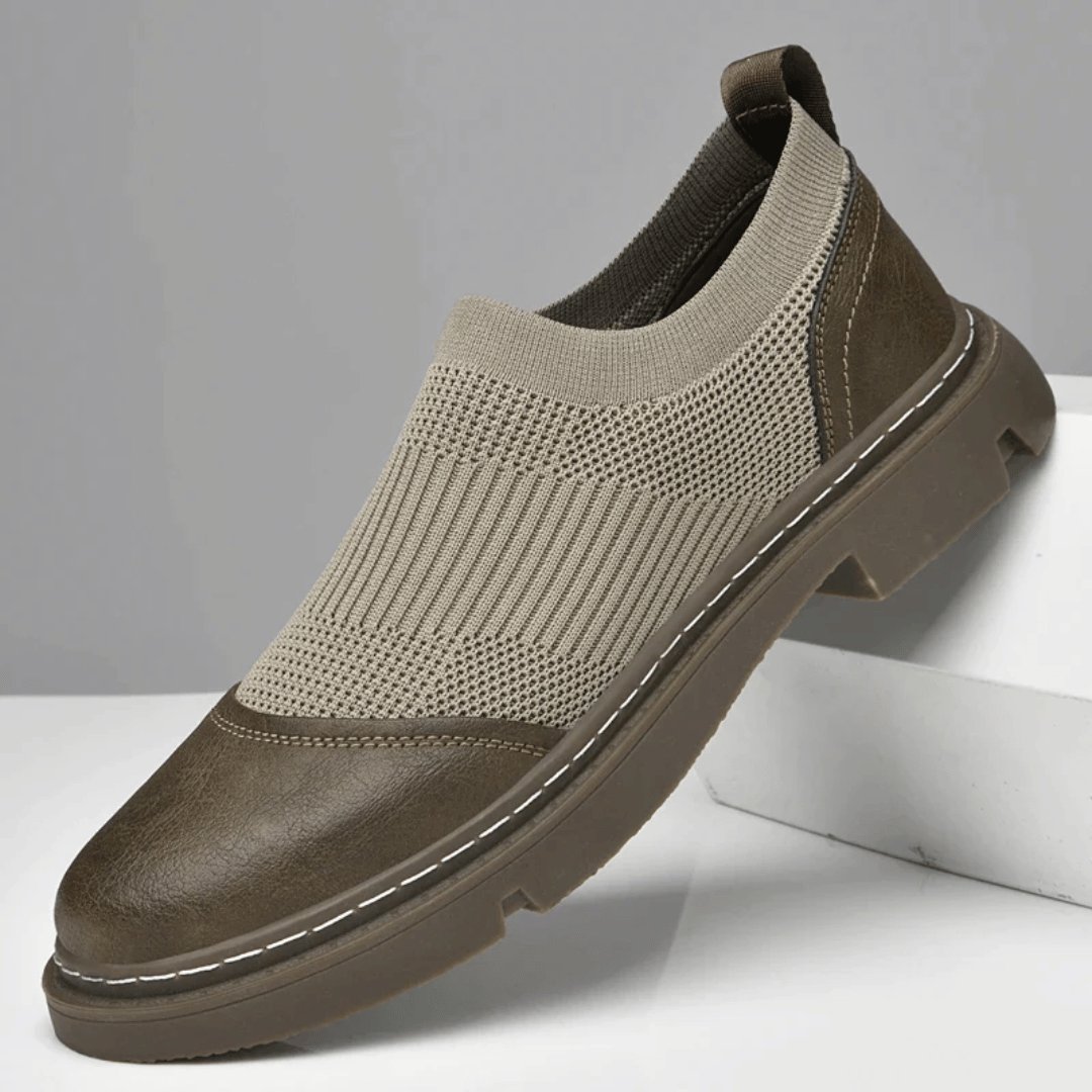 Comfortable slip-on loafers with mesh