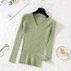 Slim-fit jumper with ribbed V-neckline for a chic look