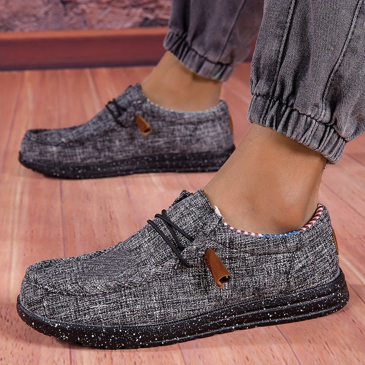 Men's - Slip-On Loafers - Comfortable Non-Slip Casual Shoes with Flag Design - Stylish Footwear