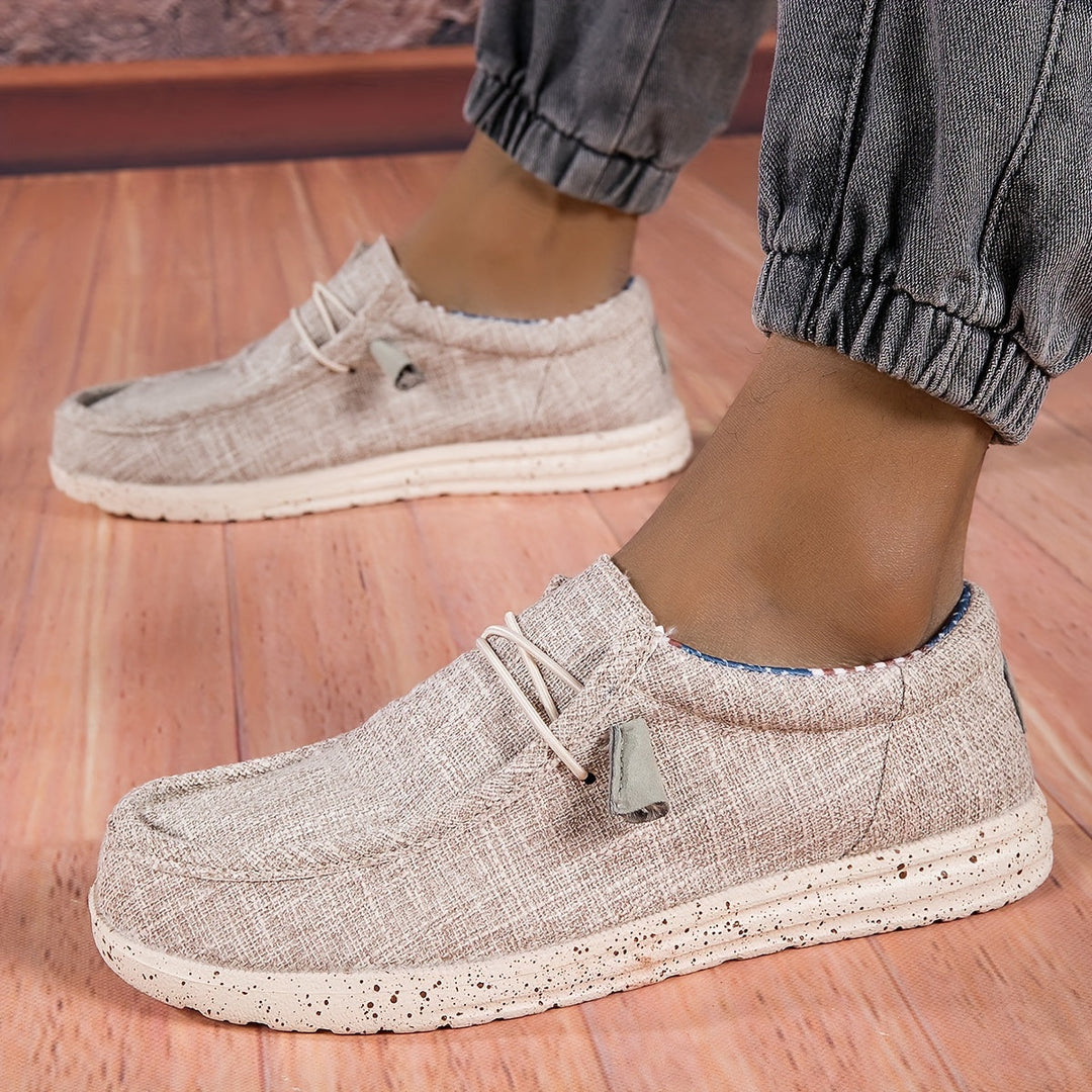 Men's - Slip-On Loafers - Comfortable Non-Slip Casual Shoes with Flag Design - Stylish Footwear