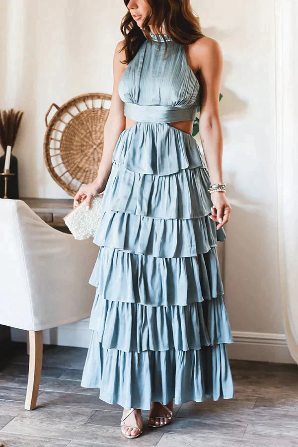 Multi-tiered maxi dress