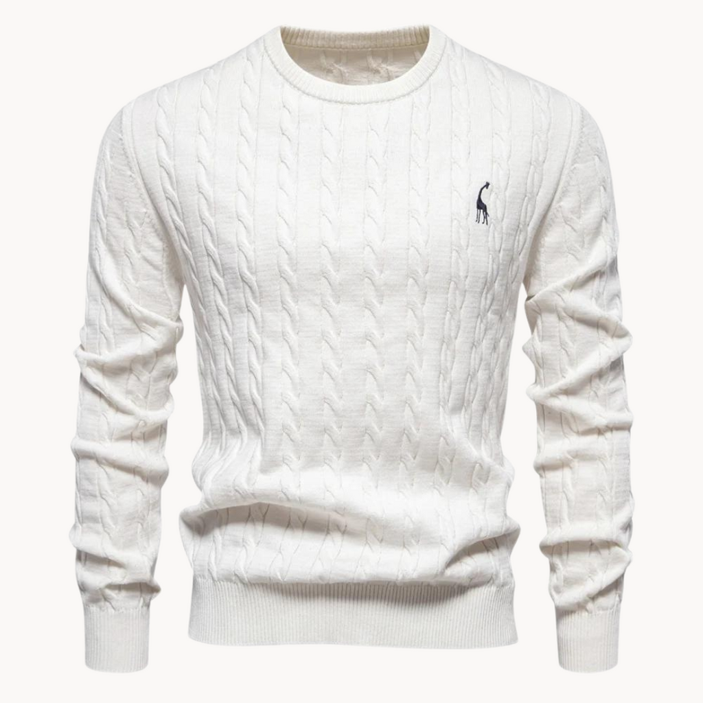 Men's - Sweater - Cable Knit - Soft Comfortable Ponty - Warm Casual Pullover for Effortless Style
