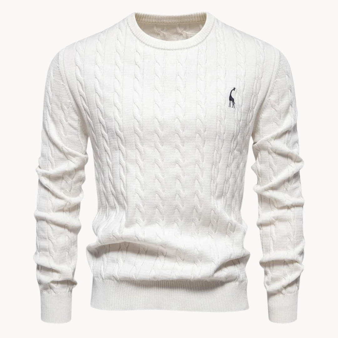 Men's - Sweater - Cable Knit - Soft Comfortable Ponty - Warm Casual Pullover for Effortless Style