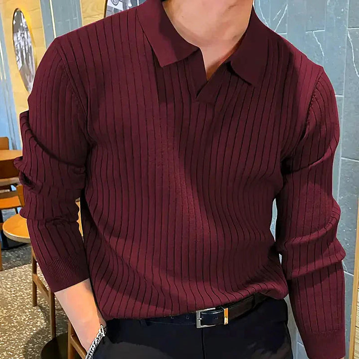 Men - Casual Jumper - Ribbed Knit - Comfortable & Stylish Knitwear for Everyday Wear