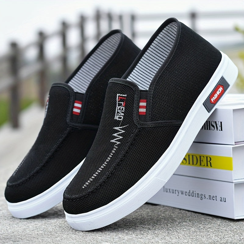 Men's - Canvas Loafers - Comfortable, Lightweight, Non-Slip with Rubber Sole - Ideal for Everyday Wear