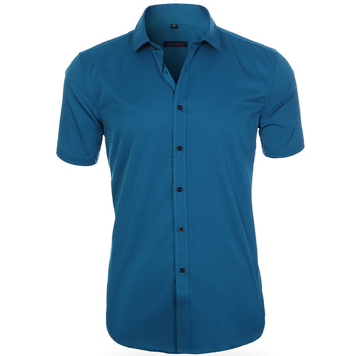 Breathable Elastic Anti-wrinkle Short Sleeve Shirt