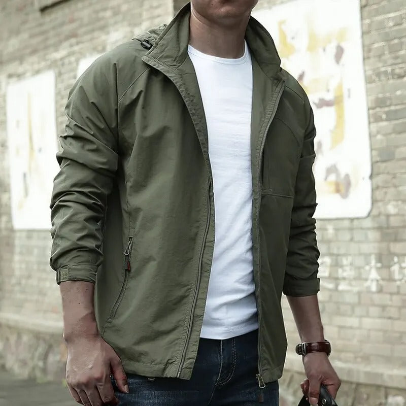 Men's - Summer Jacket - Lightweight Fabric - Waterproof & Breathable - Cargo Style for Ultimate Comfort