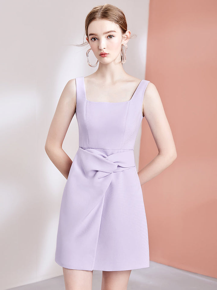 Modern Purple Unicoloured Dress