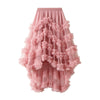 Elegant Elastic Waist Fee Mesh Skirt