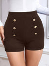 Stylish Shorts With Gold Buttons