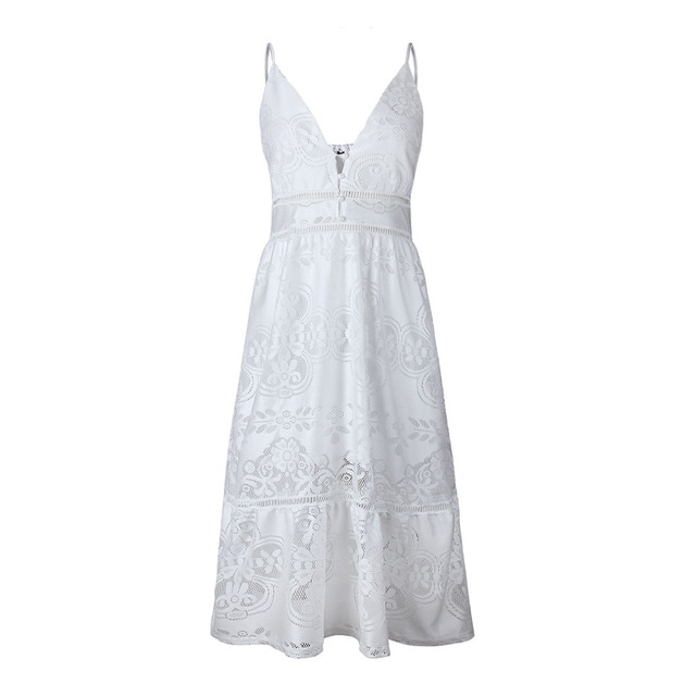 Timeless lace suspender dress