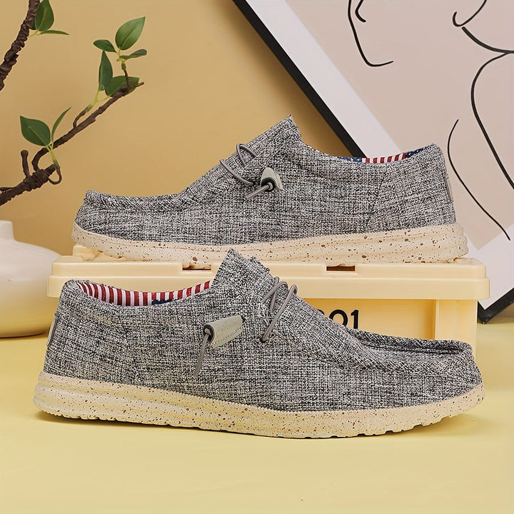 Men's - Slip-On Loafers - Comfortable Non-Slip Casual Shoes with Flag Design - Stylish Footwear