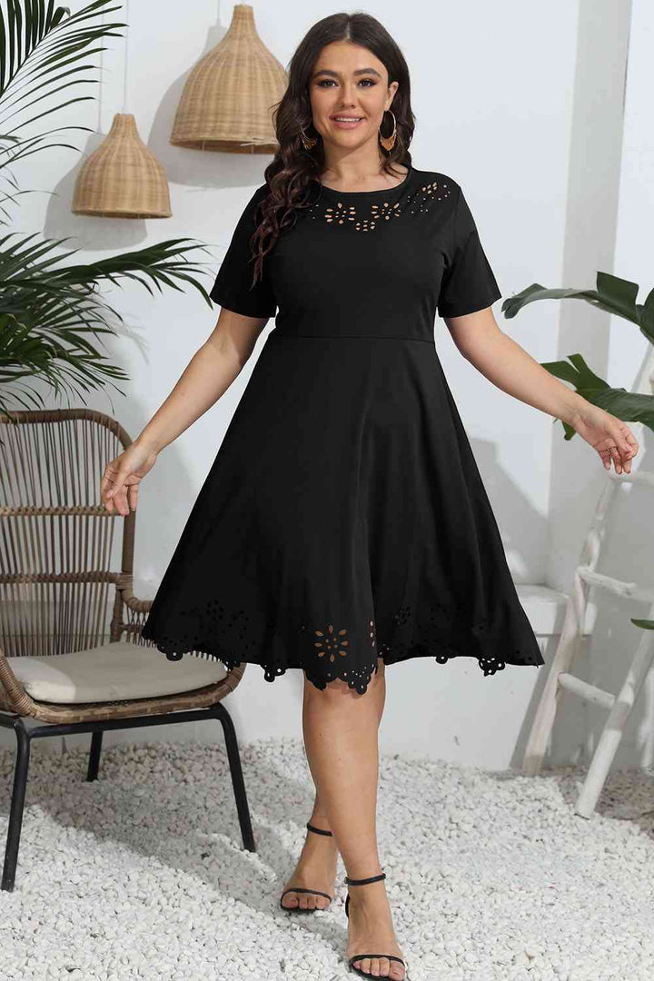 Oversized openwork dress