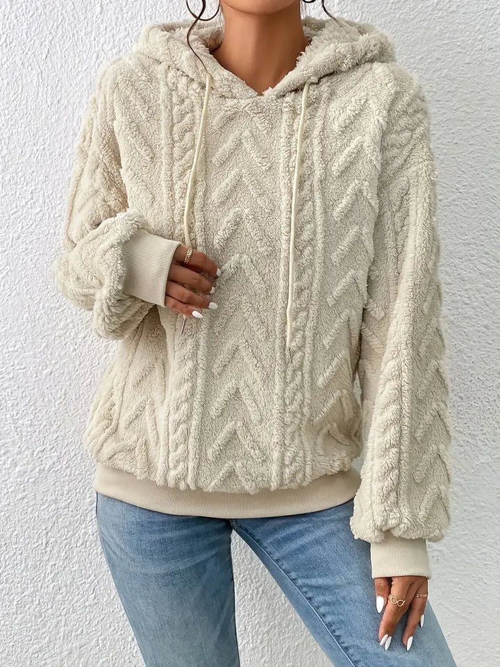 Stylish soft teddy fleece hoodie for women